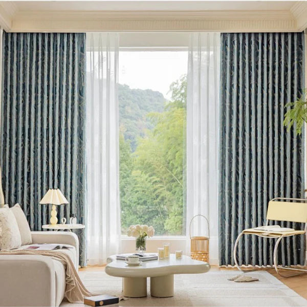 90%-os Blackout Aranyhímzésű Prémium Szatén Világoskék - 10 cm Ráncolószalaggal (1 Darab)