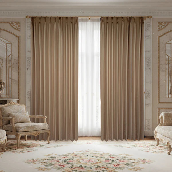 100%-os Blackout Bézs Stofa Shine - Ráncolószalaggal (1 Darab)