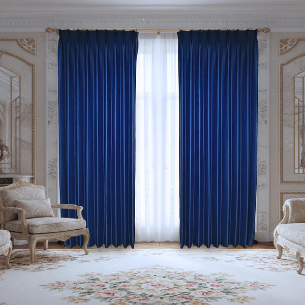 100%-os Blackout Kék Stofa Shine - Ráncolószalaggal (1 Darab)