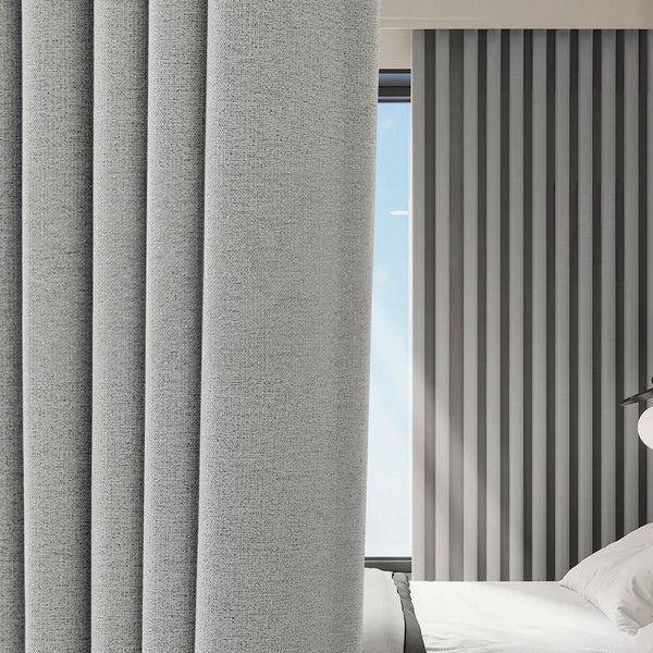 95%-os blackout Nara sötétítő Világos Szürke színű - Ráncolószalaggal (1 Darab)