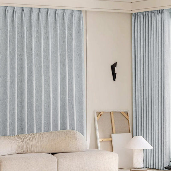 95%-os Creamy Velvet Virágmintás blackout Világos szürke- Ráncolószalaggal (1 Darab)