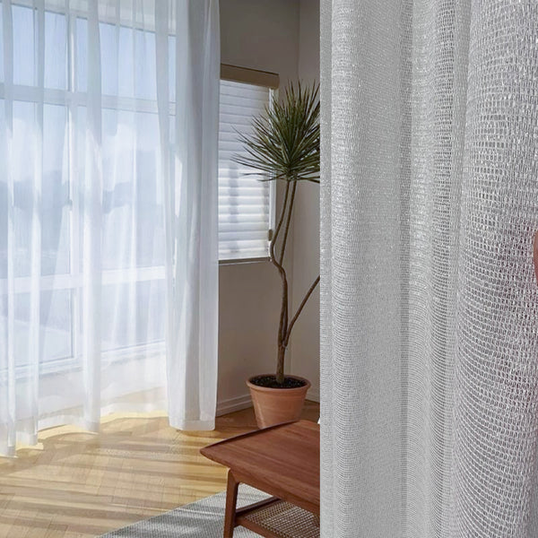 Luxus, csillogó szürke hálós függöny-es Ráncolószalaggal (1 Darab)