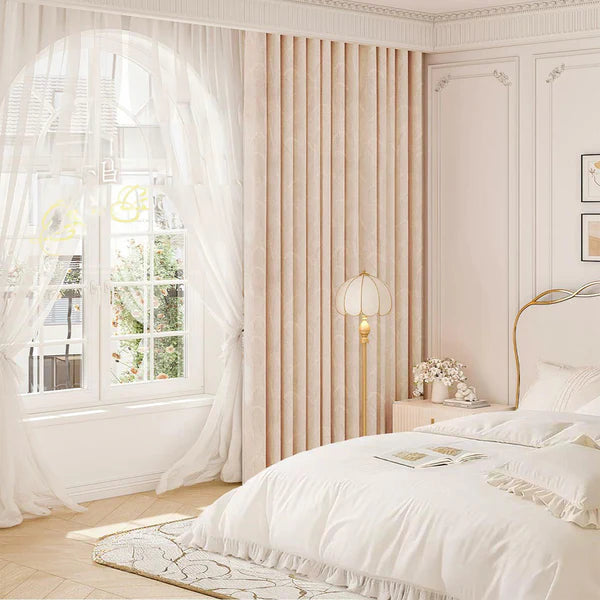 95%-os Creamy Velvet Virágmintás blackout Krém Pink- Ráncolószalaggal (1 Darab)