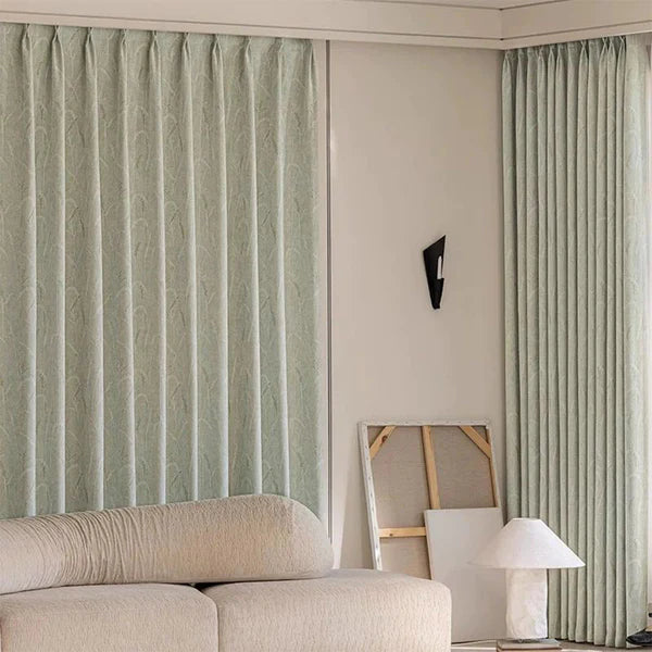 95%-os Creamy Velvet Virágmintás blackout Oliva zöld- Ráncolószalaggal (1 Darab)